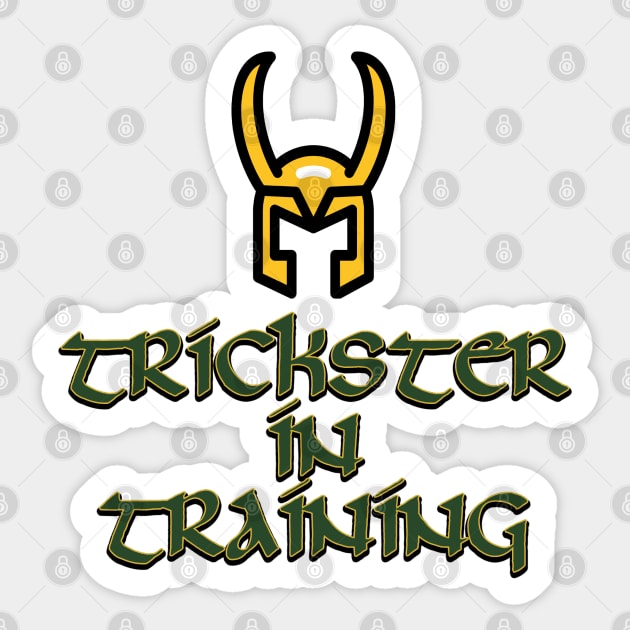 Trickster in Training Sticker by snknjak